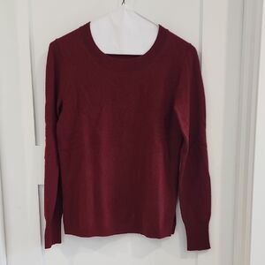 J Crew Women's Maroon Cashmere Sweater